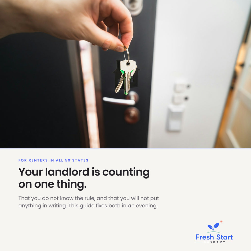 Your landlord is counting on one thing: that you do not know the rule and will not put anything in writing.