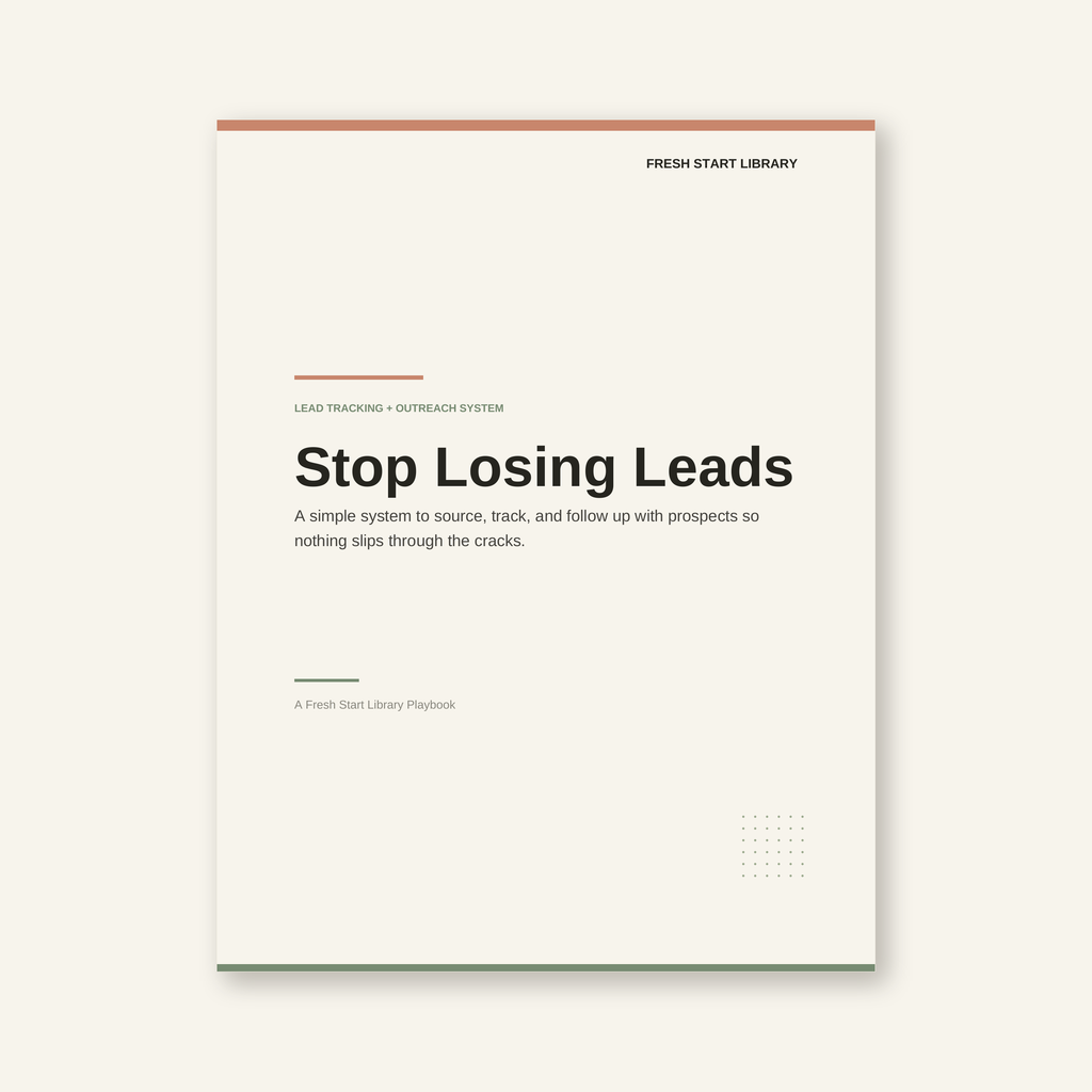 Stop Losing Leads